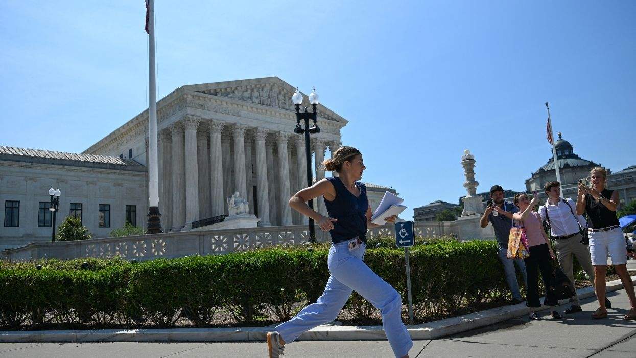 reporter running outside supreme court