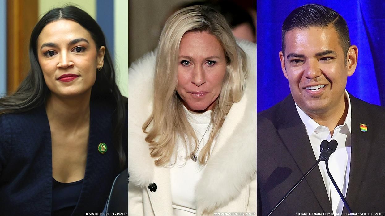 Reps. Alexandria Ocasio-Cortez, Marjorie Taylor-Greene and Robert Garcia.