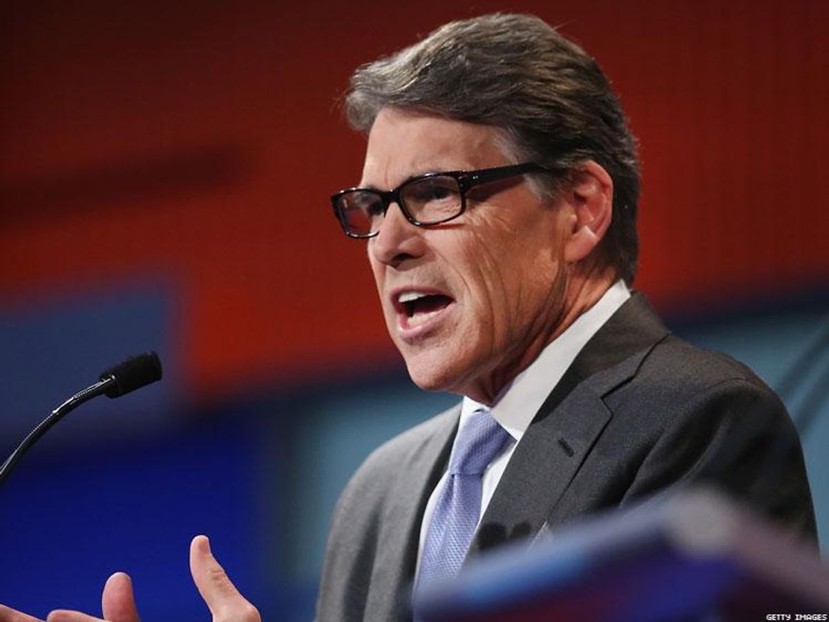 Rick Perry during first GOP debate.