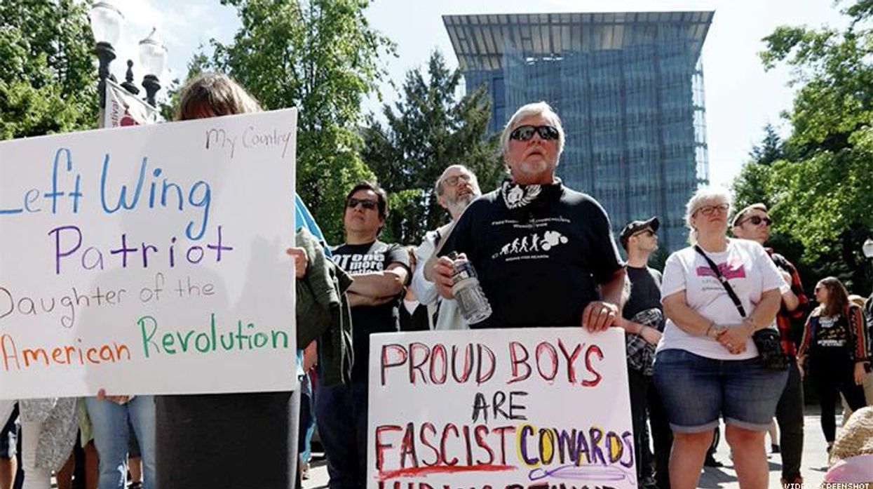 Right-Wing Protesters Square Off In Portland