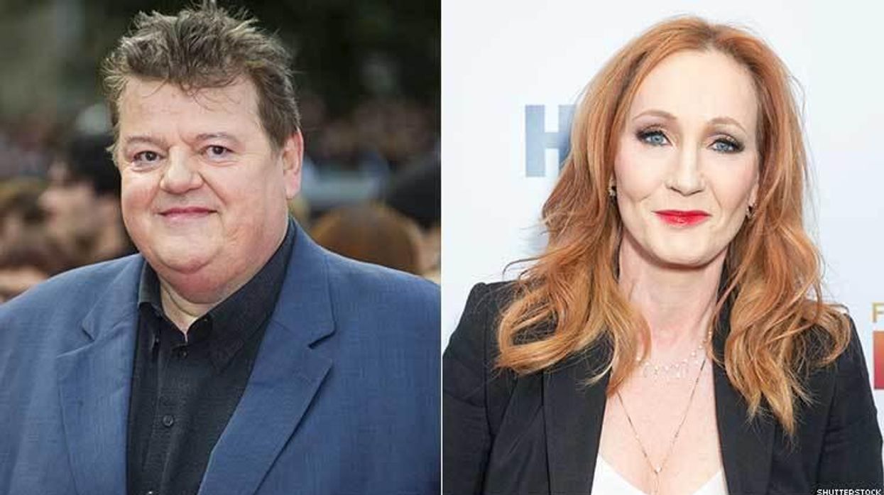 Robbie Coltrane and J.K. Rowling