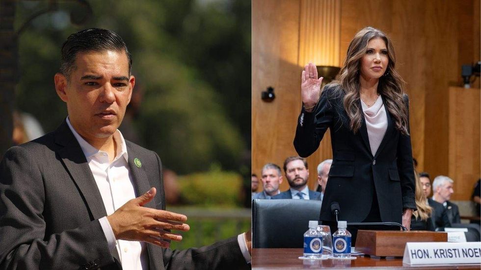 Robert Garcia and Kristi Noem