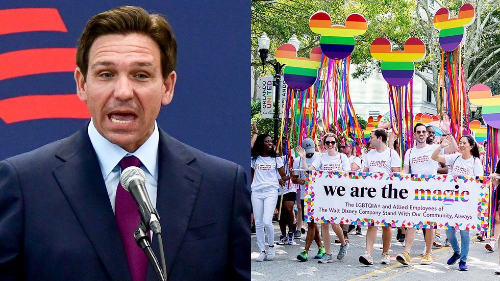Ron DeSantis Florida Governor Disney LGBTQ employees allies pride parade contingent Orlando
