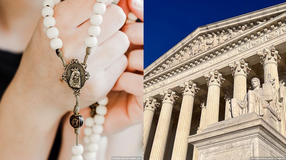 Rosary and Supreme Court building