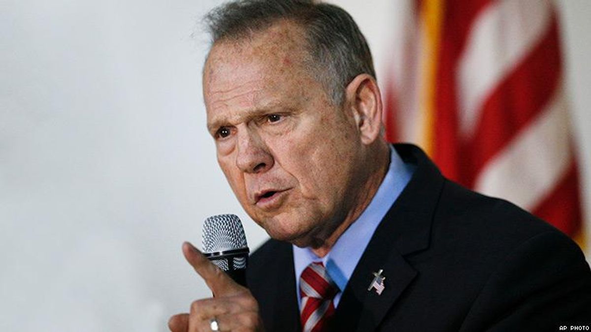 Roy Moore Blames LGBT People and Socialists for Troubles, Gets Heckled