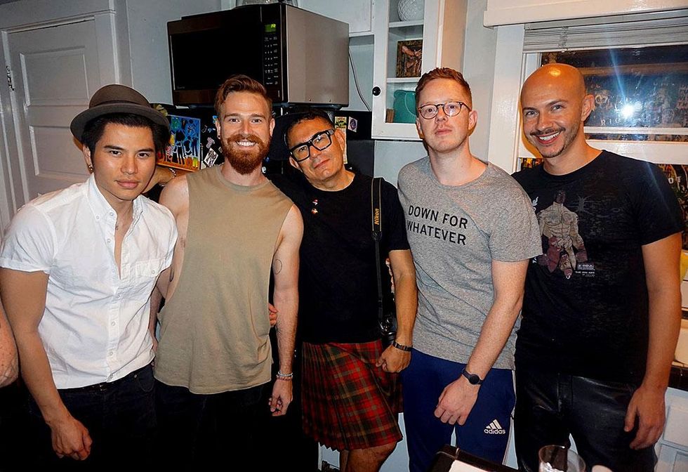 Ruben Esparza, center, was an active host.