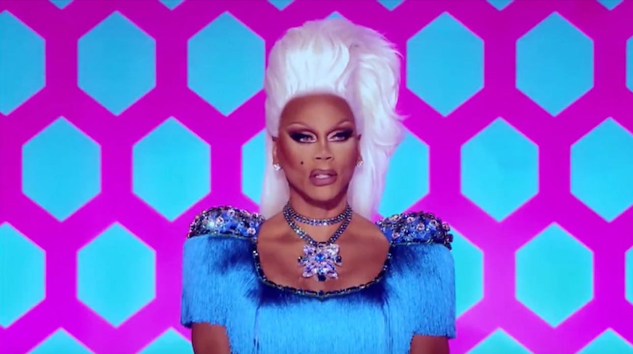 RuPaul in drag on Drag Race