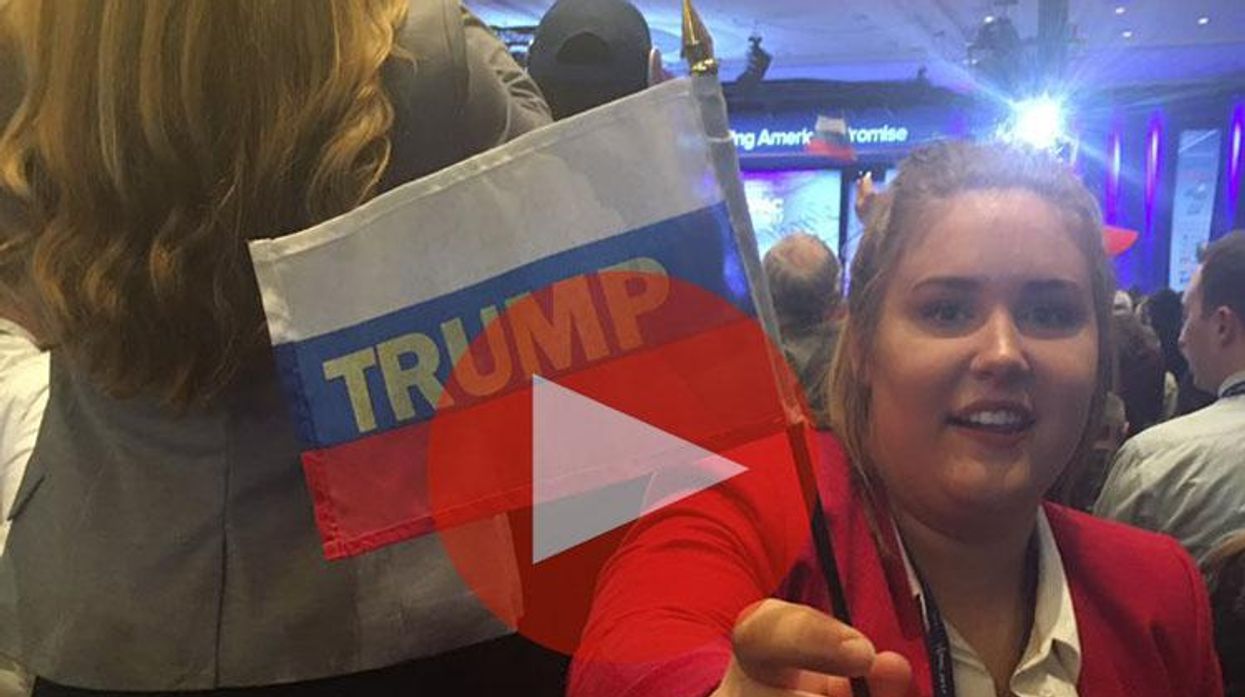 Russian Flags Passed Out At CPAC