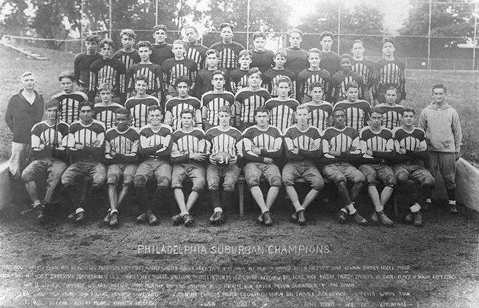 Rustin on the high school football team, 1931.