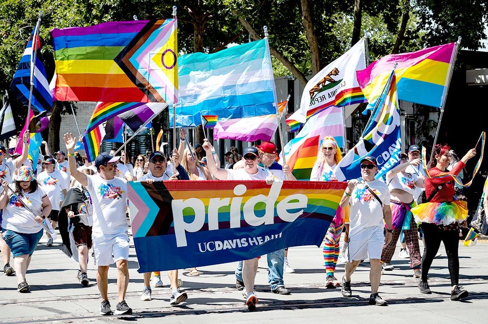Sacramento Transgender Sanctuary City LGBTQ Pride Parade Flags California State Capital