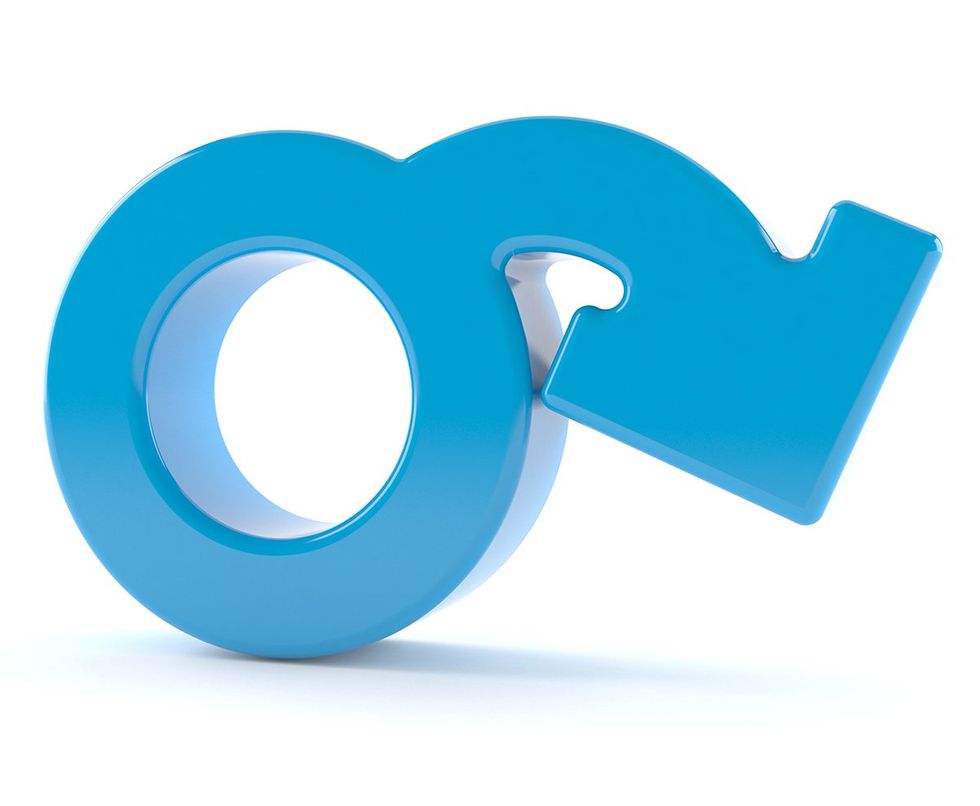 sad male symbol illustration