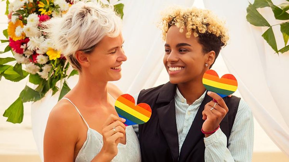 same-sex couple getting married