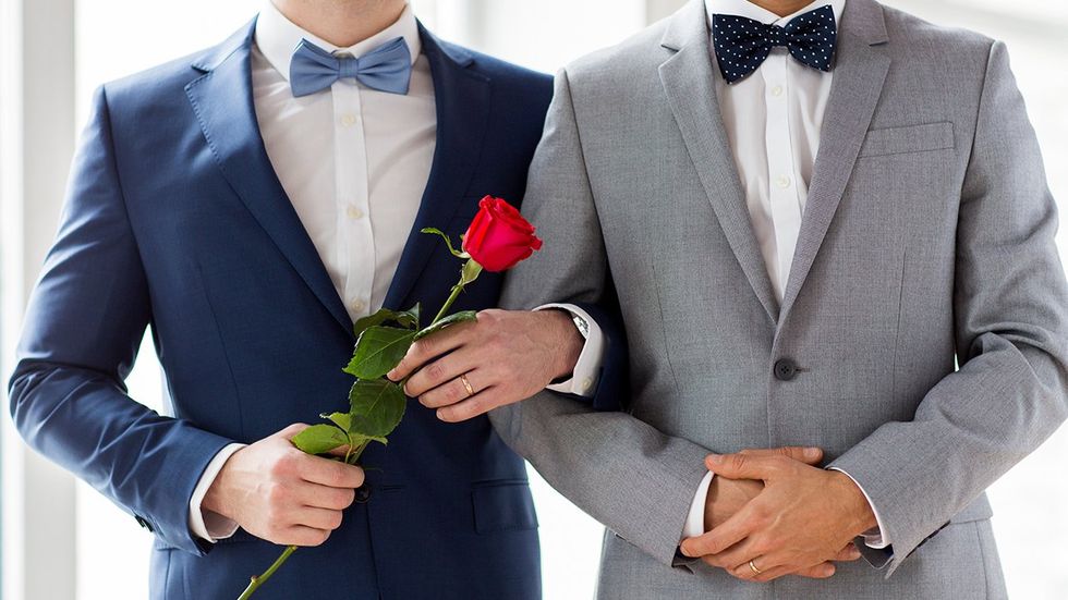 same sex marriage gay couple grooms