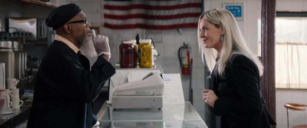 Samuel L. Jackson and Uma Thurman