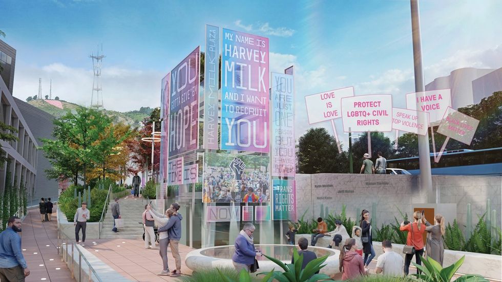 San Francisco Harvey Milk Plaza upgrade rendering