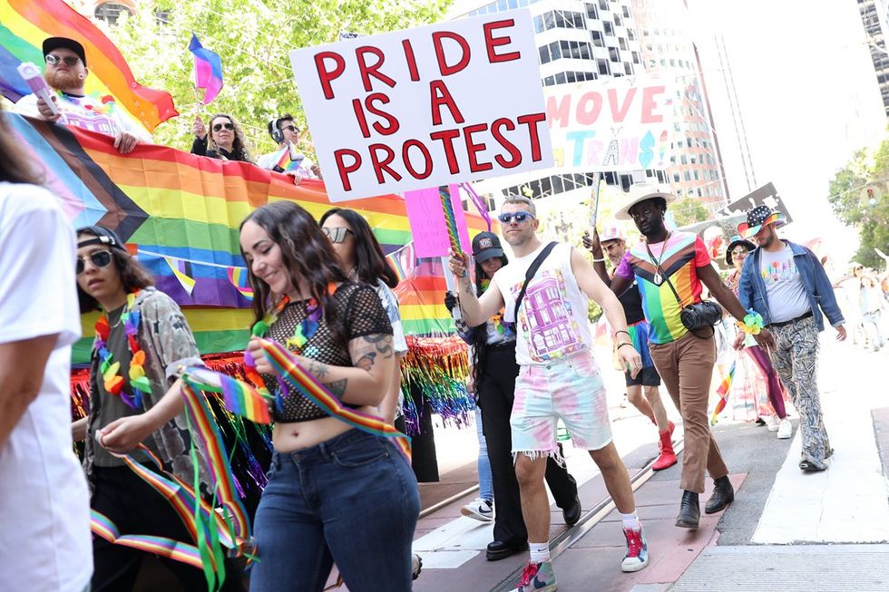 San Francisco Pride Parade Protest March 2025