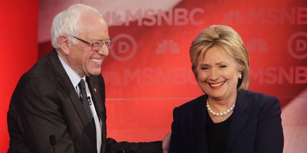Sanders Clinton Sign DEM DEBATE: Lively Exchanges Between Clinton and Sanders | Advocate.com