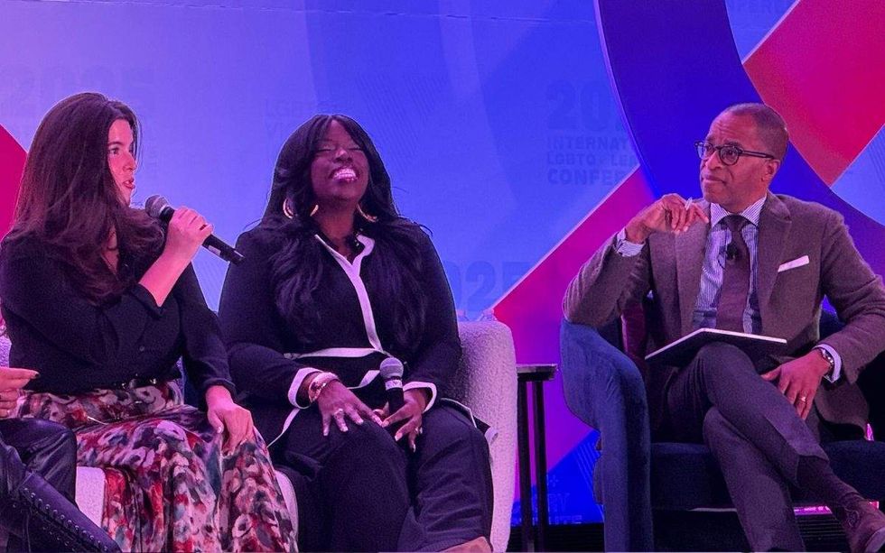 sara guerrero speaking at lgbtq leaders conference