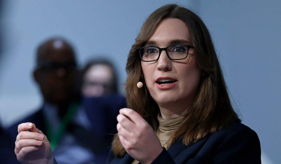 sarah mcbride speaks on panel