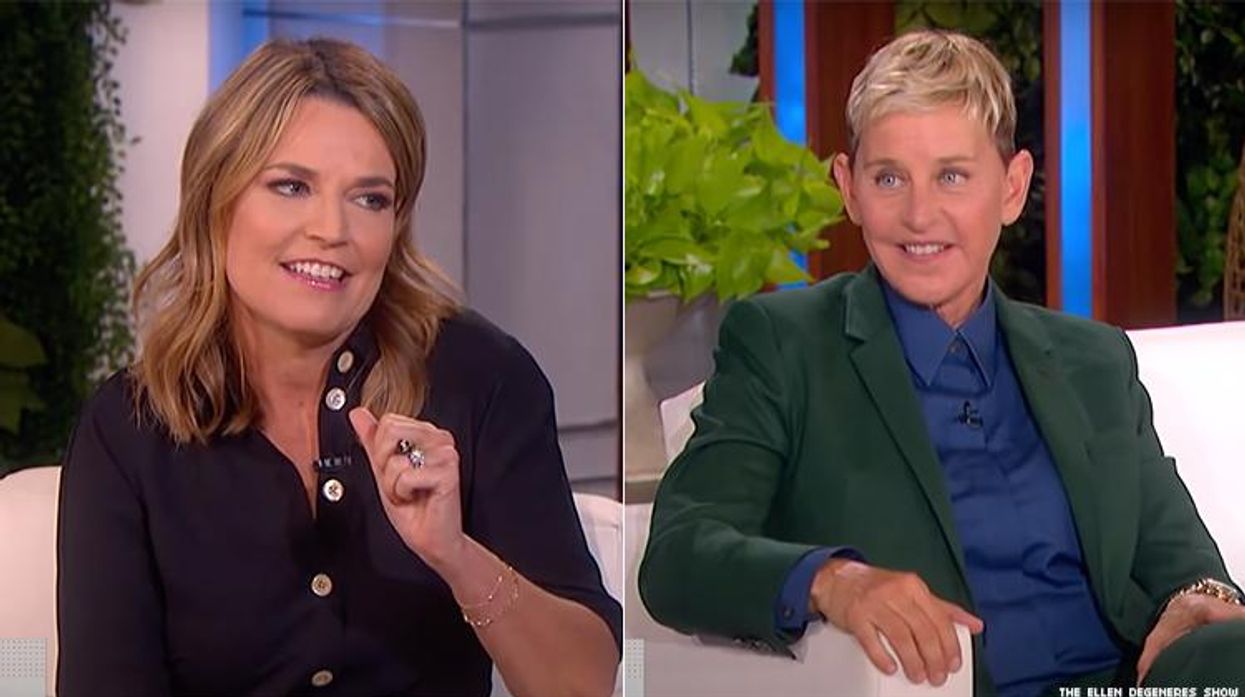 Savannah Guthrie and Ellen DeGeneres