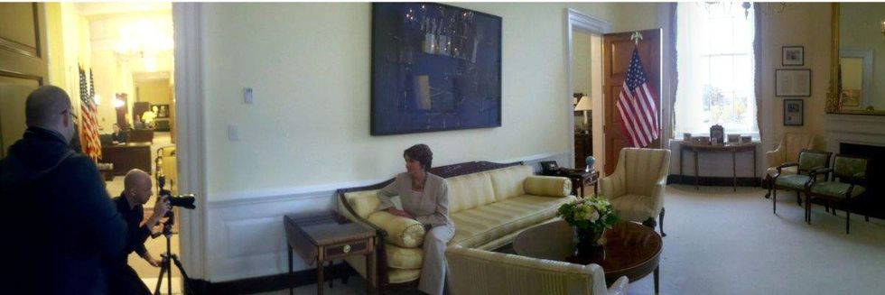 scenes from nancy pelosi's 2011 photo shoot with the advocate