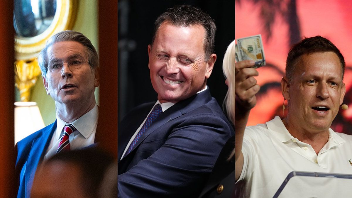 Scott Bessent and Richard Grenell and Peter Thiel