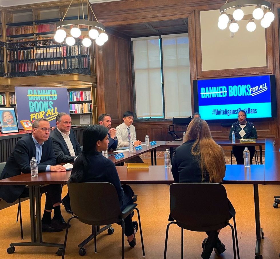 Second Gentleman Doug Emhoff condemns Republican book bans at New York City roundtable