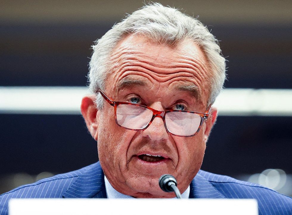 Secretary of Health and Human Services Robert F Kennedy Jr testifying