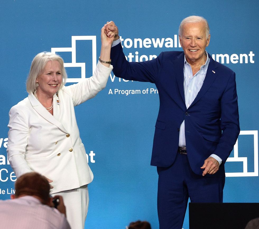 Sen. Kirsten Gillibrand and Biden at Stonewall National Monument
