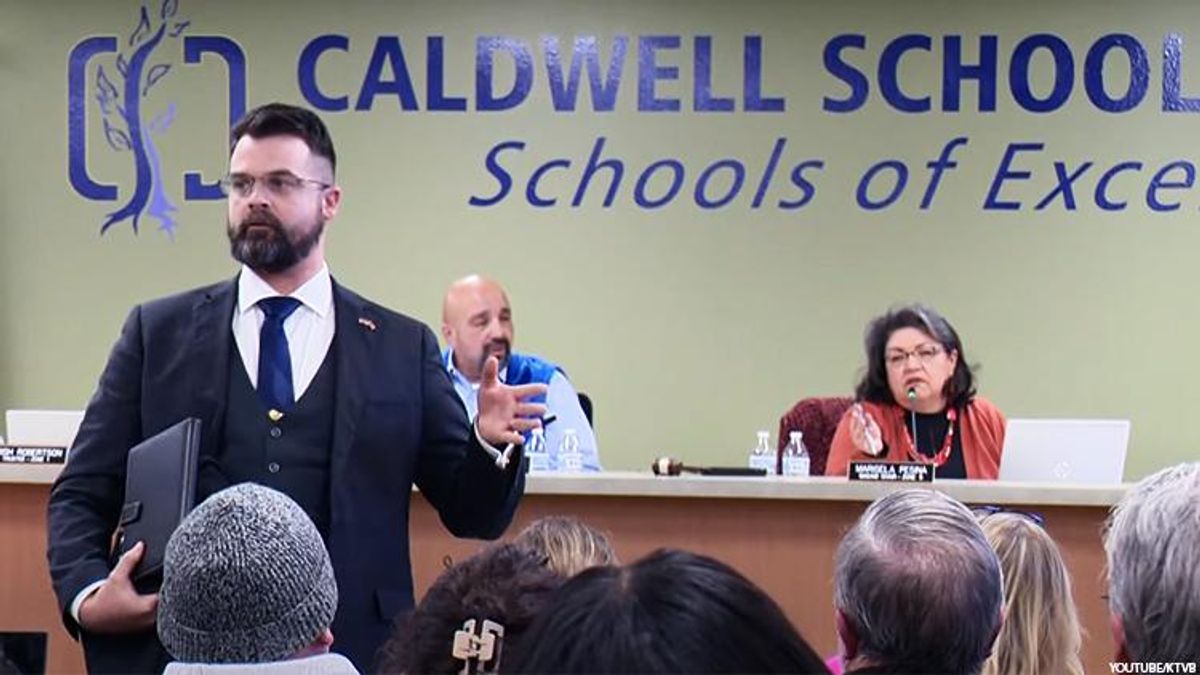 Senator Chris Trakel and Caldwell School Board