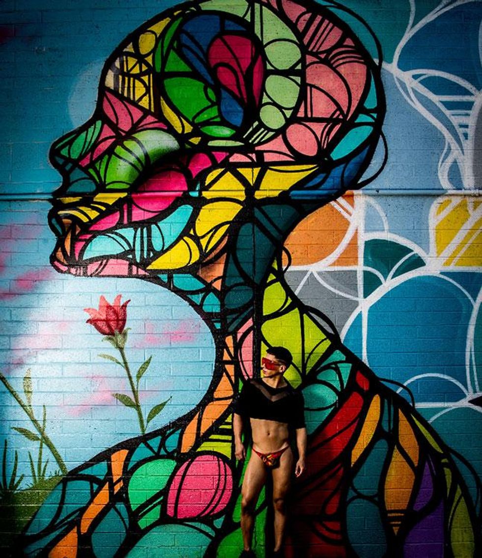 Sewn|Designed by Ron DuWayne for noralapparel.com. Photographer Frank Wise. Model Pawbloww