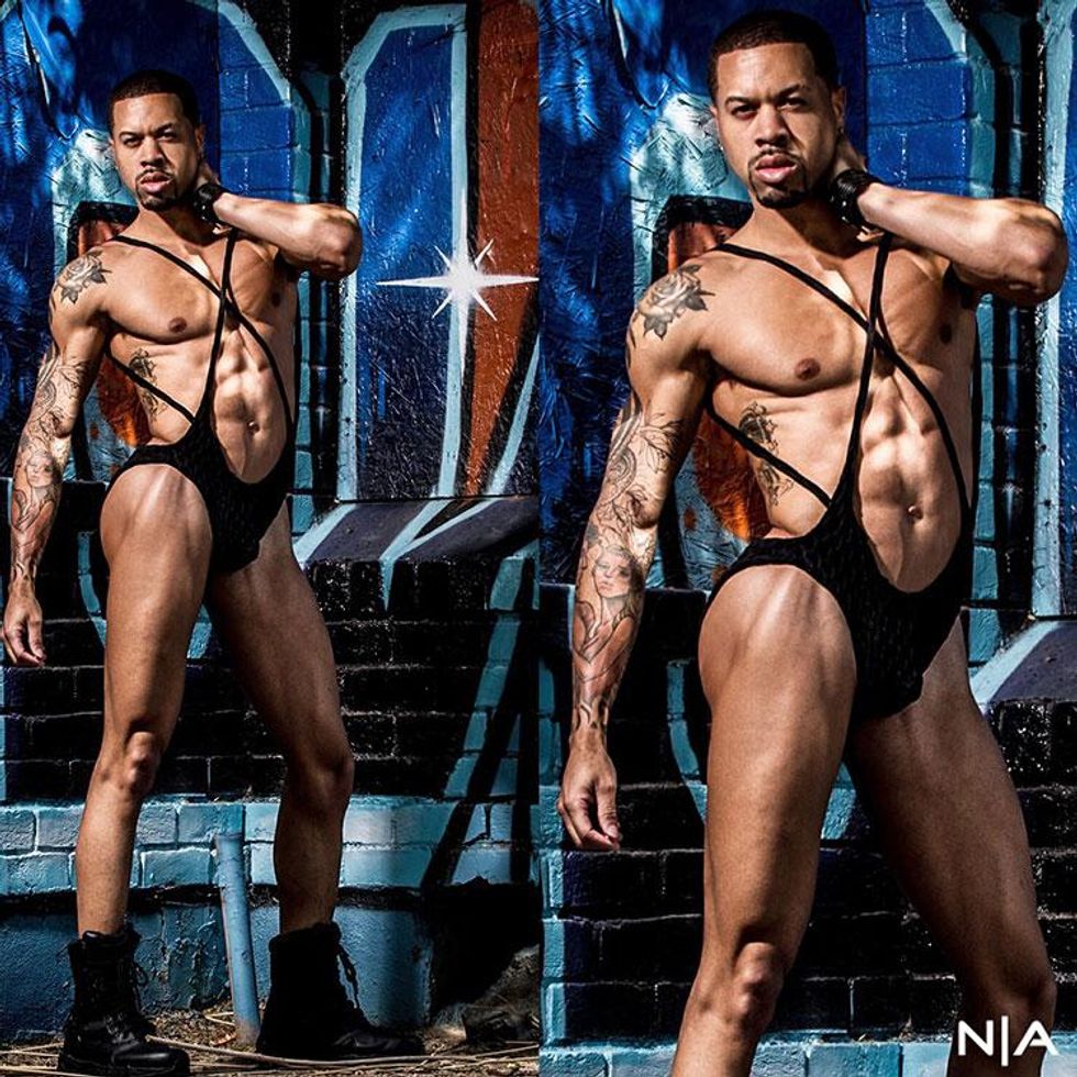 Sewn|Designed by Ron DuWayne for noralapparel.com. Photographer Frank Wise. Model Steven