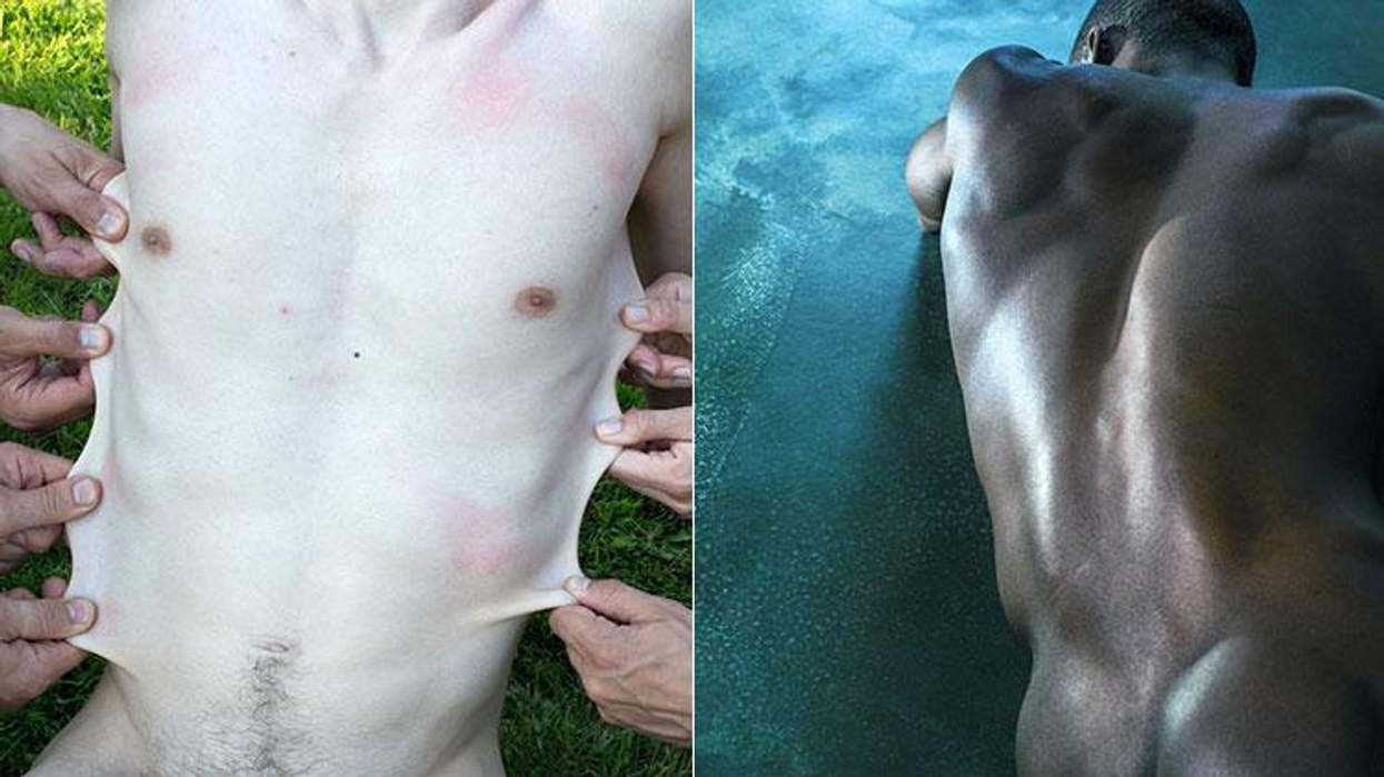 Shadows on male forms, male forms in shadows -- these are the subjects of (H)OMBRES, a book by Lithuanian-born, Luxembourg-based photographer Arnoldas Kubilius.