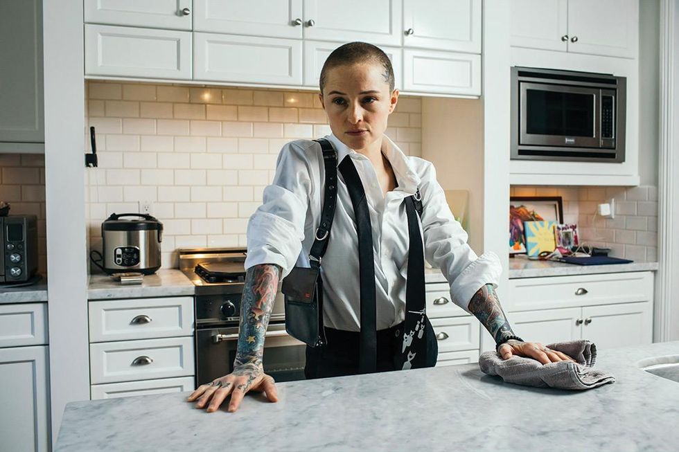 Shirtless leather daddy or purse-hater? NiK Kacy\u2019s GenderFree Utility Holster with Wallet is sleek and practical. ($172, NiKKacy.com)