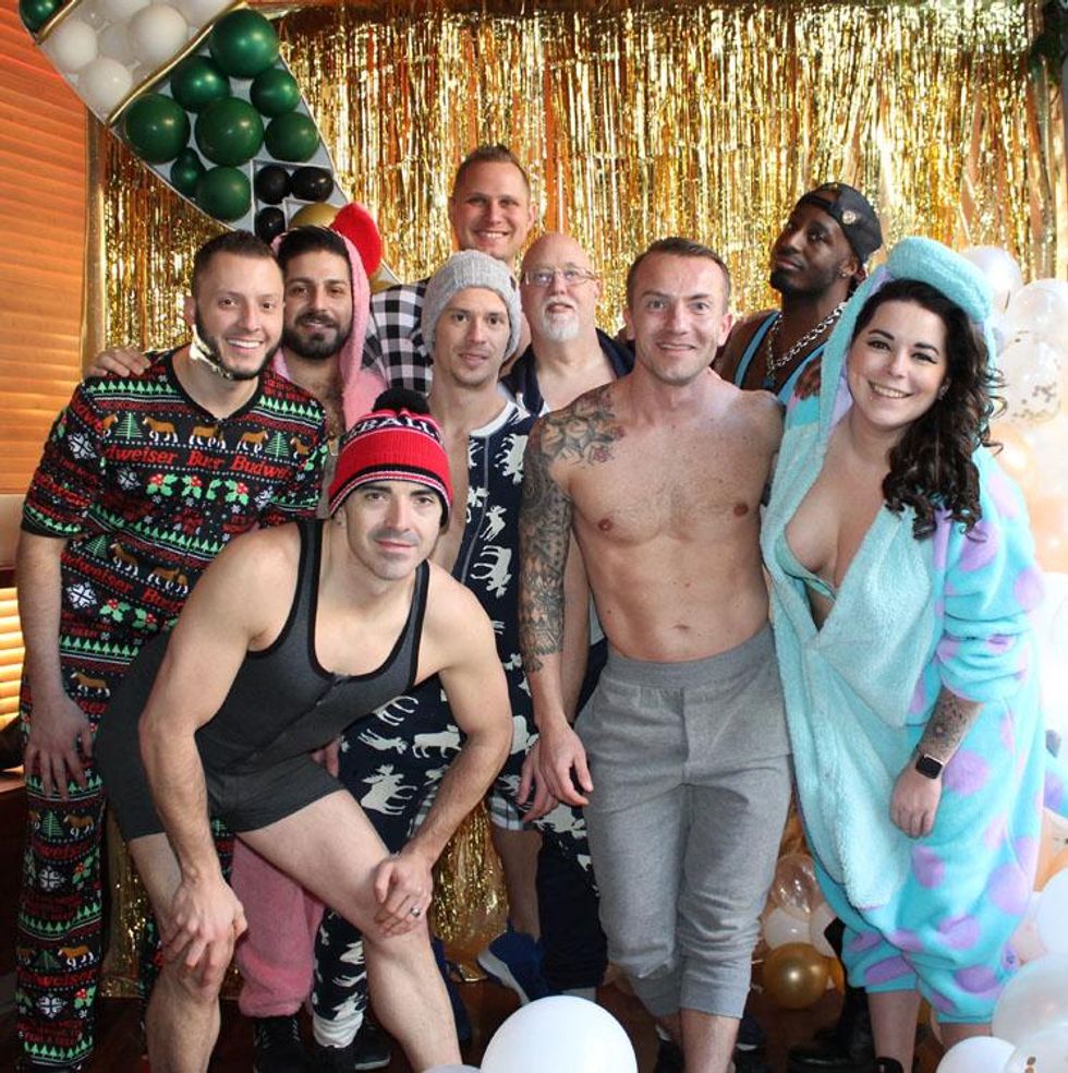 Sidetrack Chicago celebrated New Year's Day with onesies and funsies.
