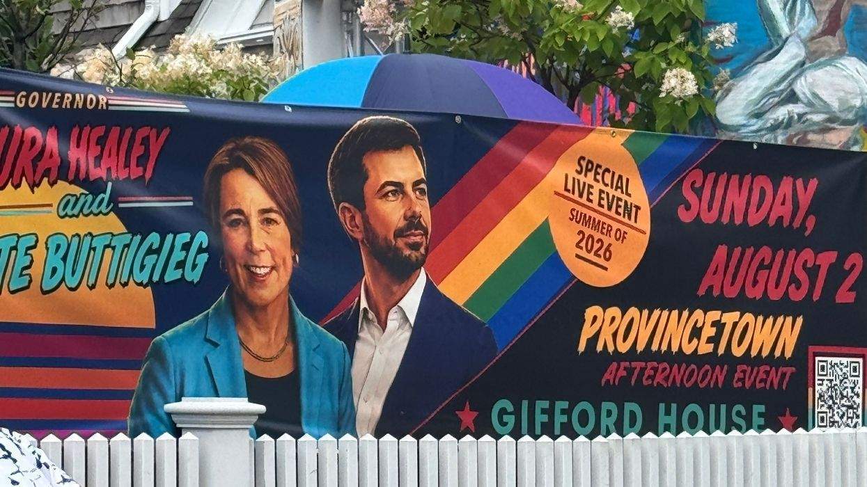 sign with maura healey and pete buttigeig