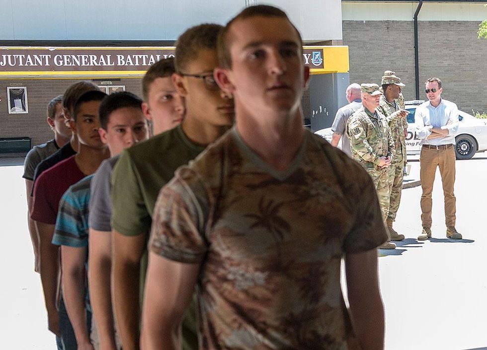 Signing up at Fort Jackson