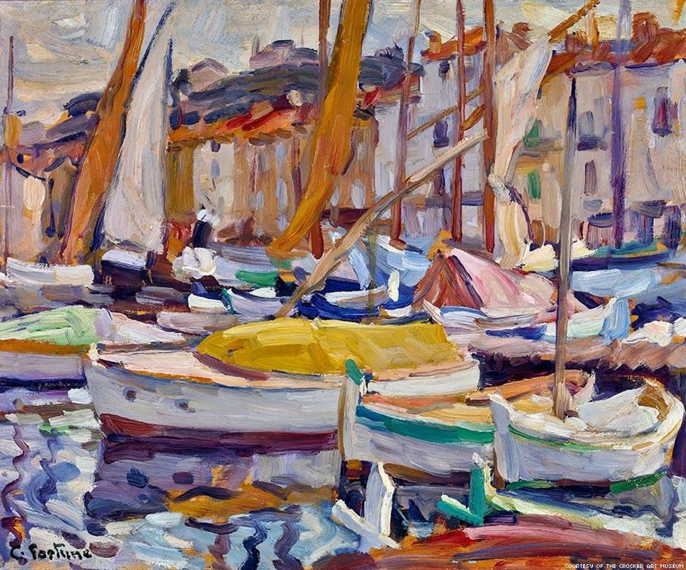 Silver Morning, St. Tropez, c. 1924\u201327. Oil on board, 12 5/8 x 15 1/2 inches. Monterey Museum of Art. Gift of Mrs. Evelyn Wolfson from the Dr. Mast Wolfson Collection, 1991.176