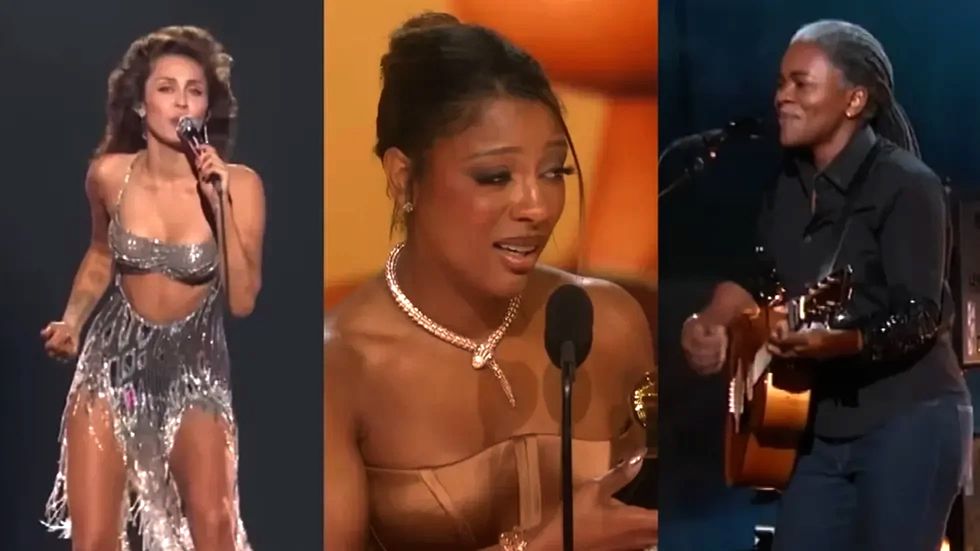 Singers Miley Cyrus Victoria Monet Tracy Chapman 2024 Grammy Awards