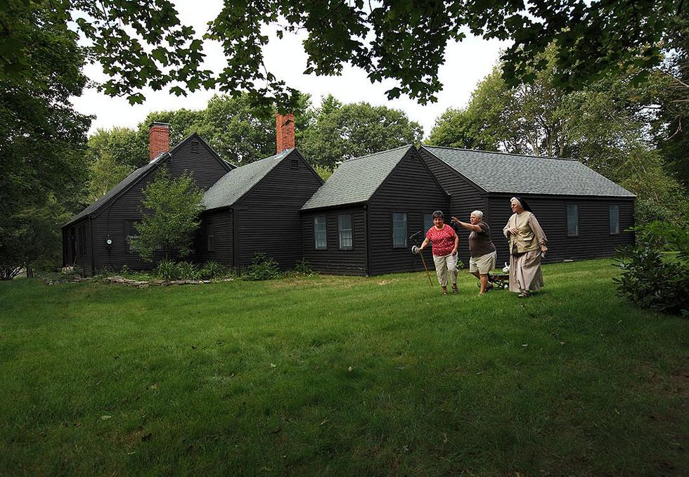 Sister Rosemary Ananis, Janet O'Day, and friend Siste Clare Frances McAvoy, Wells, Maine