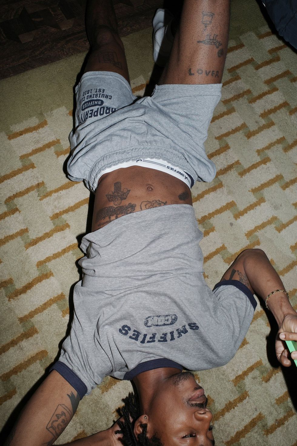 Sniffies Spring 2025 merchandise collection custom gym hang out photo shoot