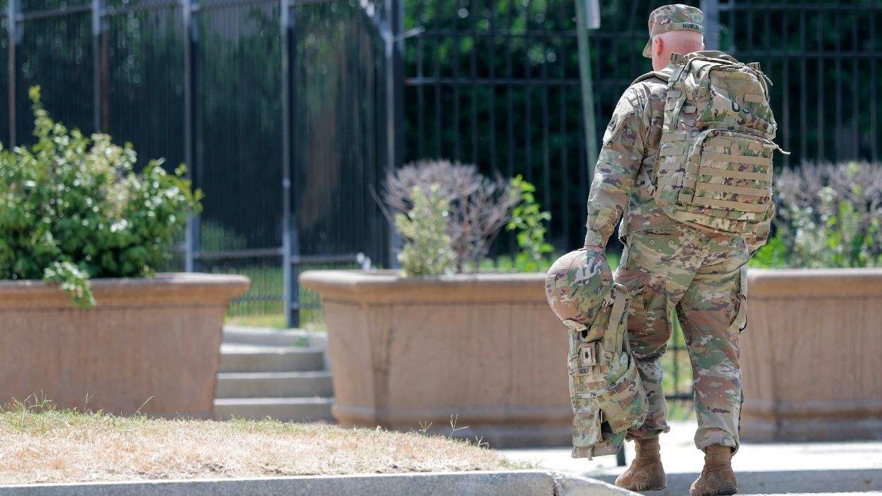 soldier walking in uniform