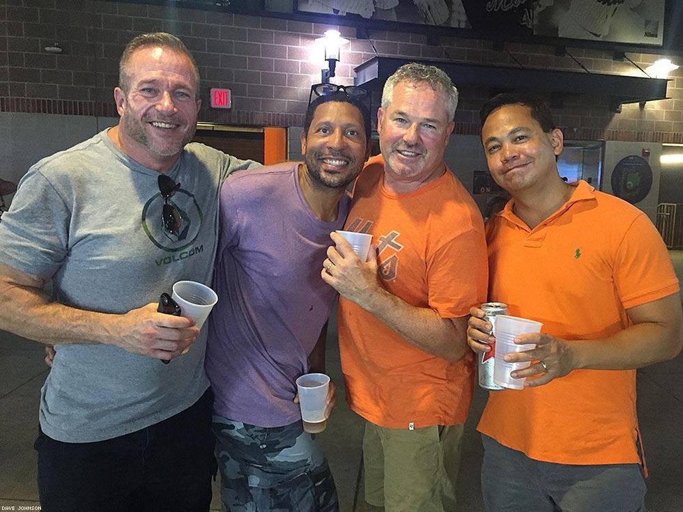 Some buds, some brew, and the game. A good summer night.