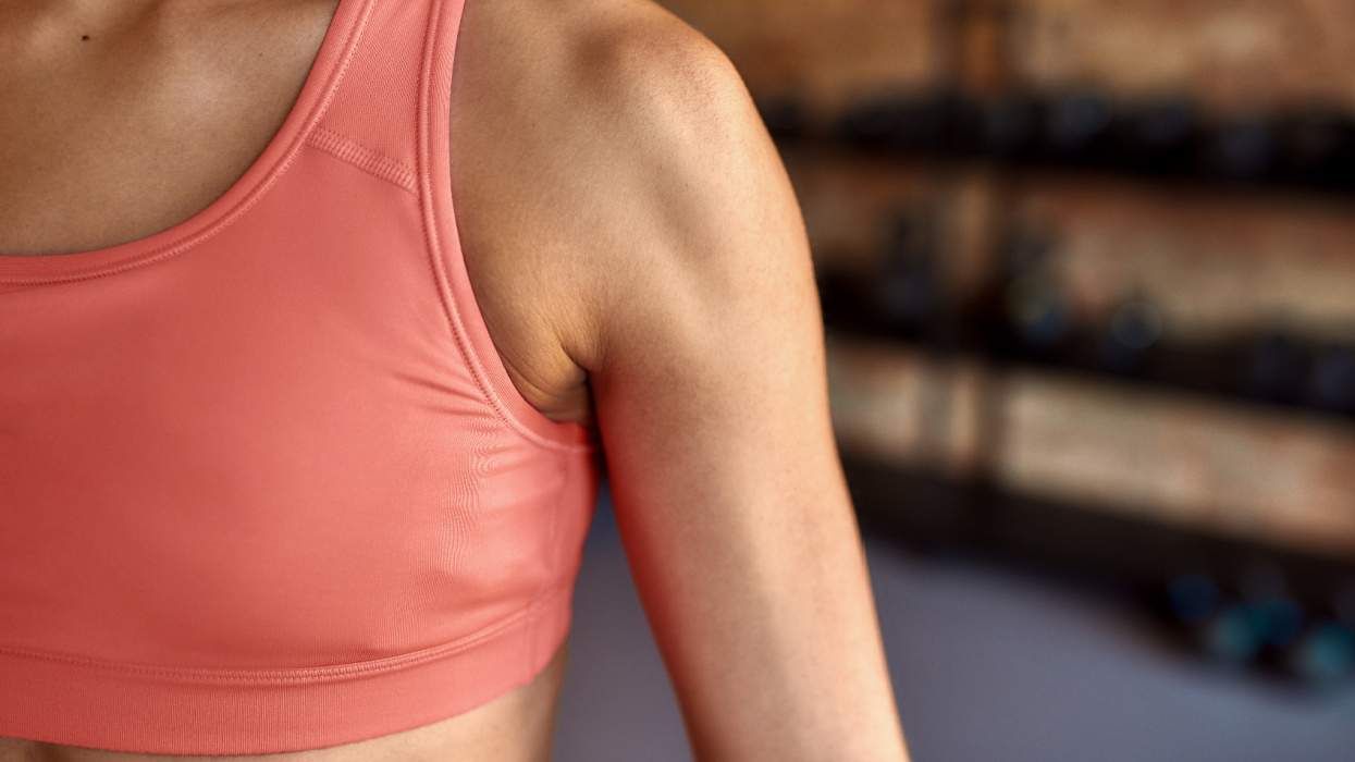 Sports bra chest binder