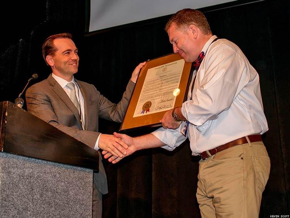 State Rep John Ray Clemmons Presents Proclamation honoring Mark Bingham and Bingham Cup