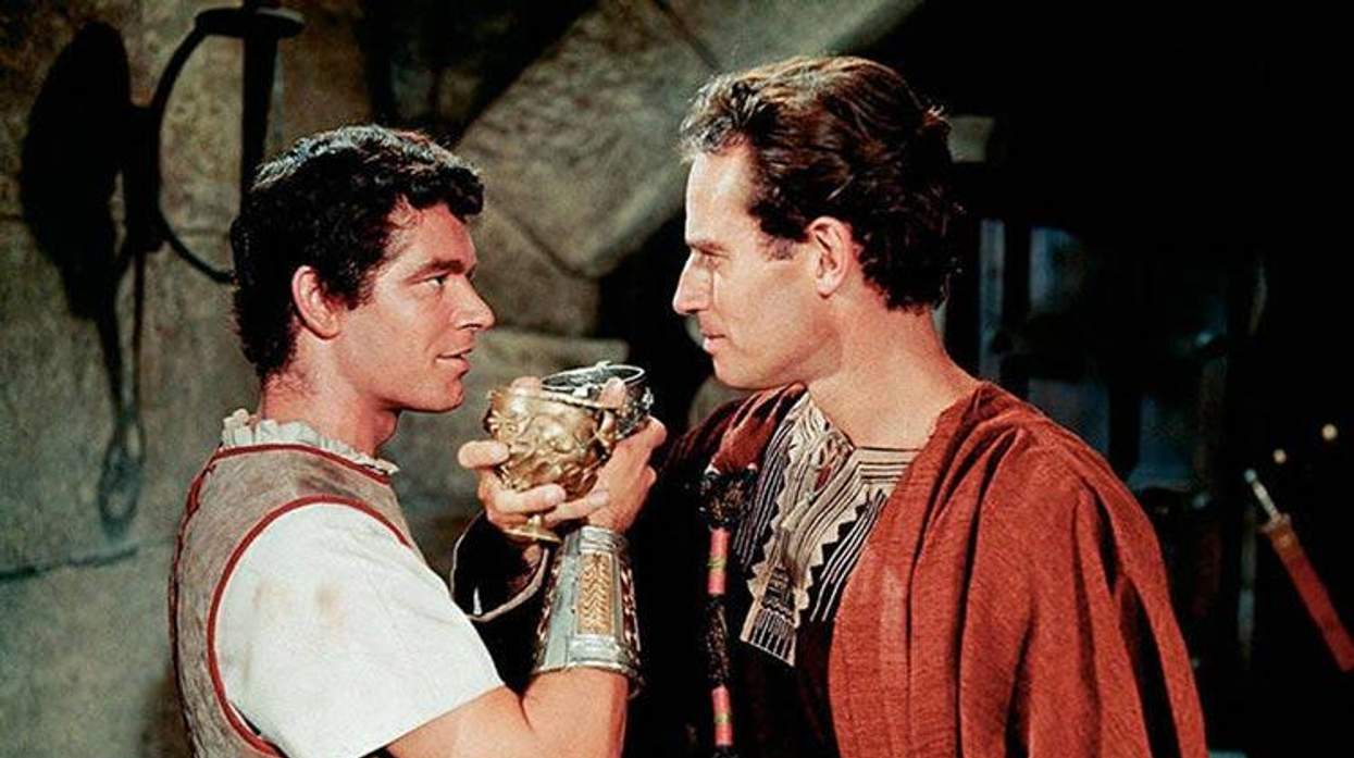 Stephen Boyd and Charlton Heston
