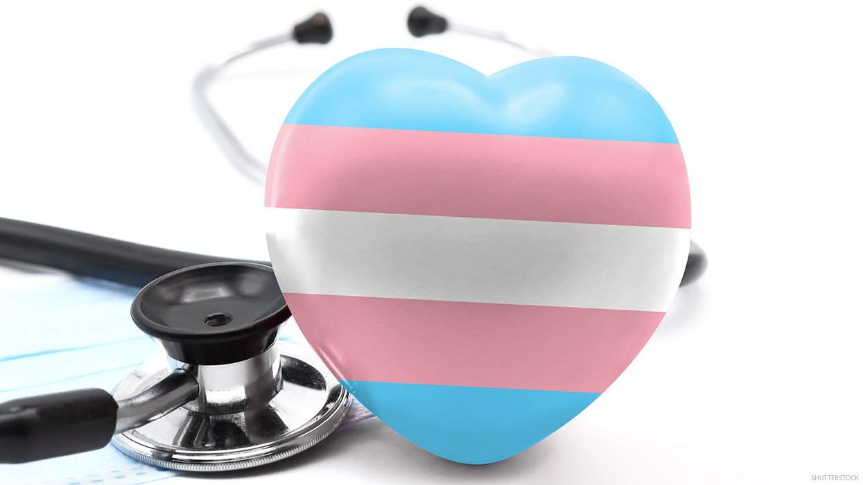 Stethoscope and trans symbol