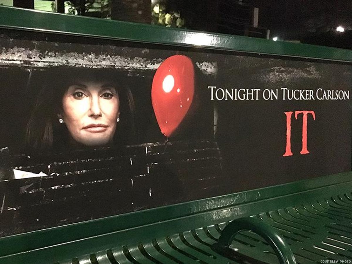 Street Artist Blankets Fox Studio With Images Comparing Caitlyn Jenner to 'It' 