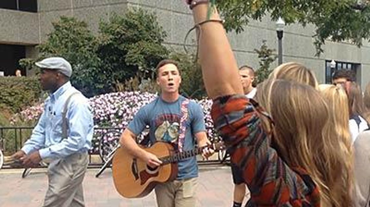 Students-drown-out-homophobic-preacherx400