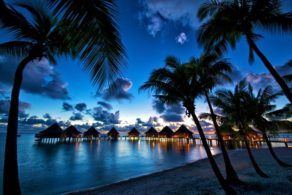 Sunset in French Polynesia